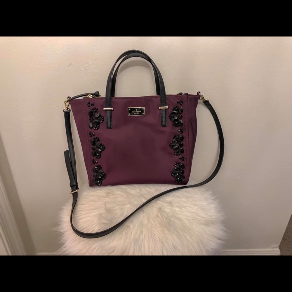 Kate Spade Alyse Satchel Deep Plum